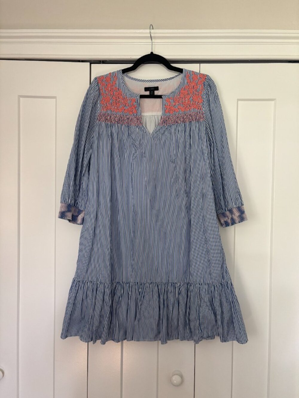 J. Crew Striped Embodied Dress